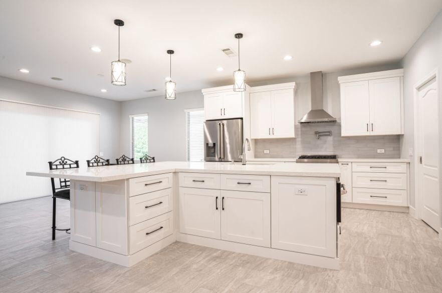 Whole Home Remodel in Surprise, Arizona with white kitchen cabinets